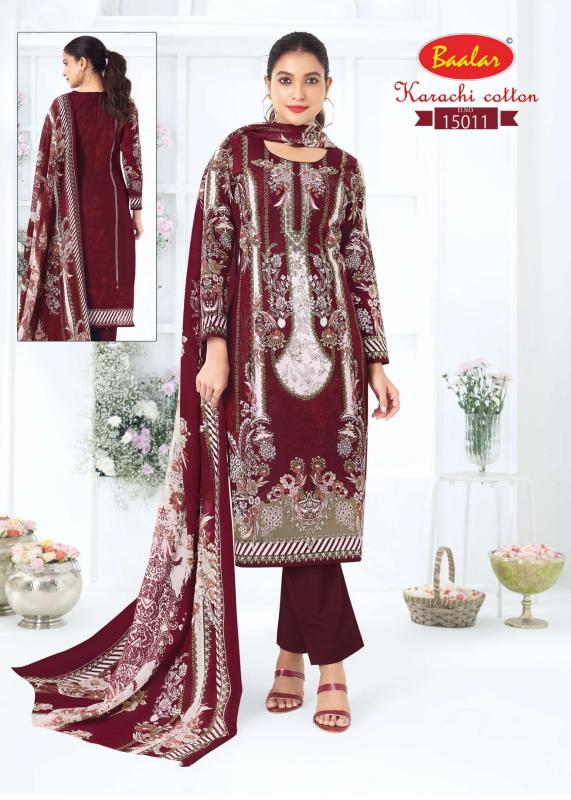 Baalar karachi vol 15 suryajyoti dress material wholesale in surat